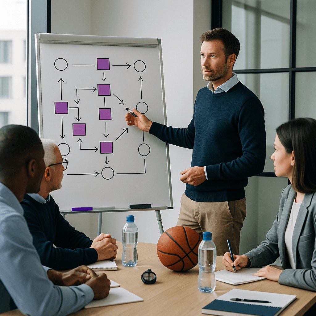 Leadership workshop with a goal playbook